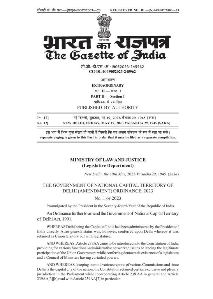 Rajdeep Sardesai on Twitter "Breaking now President promulgates