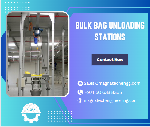 Check out Magnatech Electromechanical LLC's Bulk Bag Unloading Stations - the efficient and cost-effective solution for unloading bulk bags at your manufacturing plant! #BulkBagUnloading #IndustrialSolutions #MagnatechElectromechanical