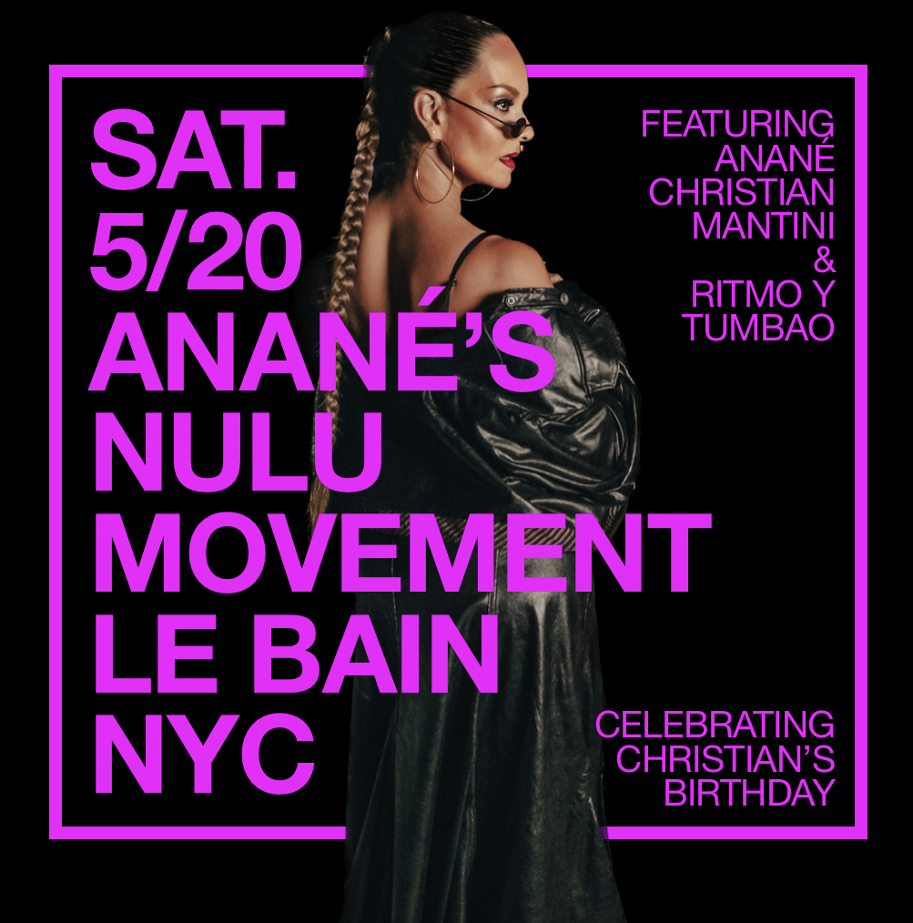 NULU MUSIC (@nulumusic) on Twitter photo May 20 Anané's Nulu Movement NYC at <a href="/LeBainNYC/">Le Bain</a>
We have another celebration. See you on the dance floor <a href="/ananesworld/">Anane ™ Vega</a> <a href="/ChrisMantini/">Christian Mantini</a> #RitmoYTumbao
Happy Birthday Christian Mantini. May 20 Anané's Nulu Movement NYC at <a href="/LeBainNYC/">Le Bain</a>
We have another celebration. See you on the dance floor <a href="/ananesworld/">Anane ™ Vega</a> <a href="/ChrisMantini/">Christian Mantini</a> #RitmoYTumbao
Happy Birthday Christian Mantini.