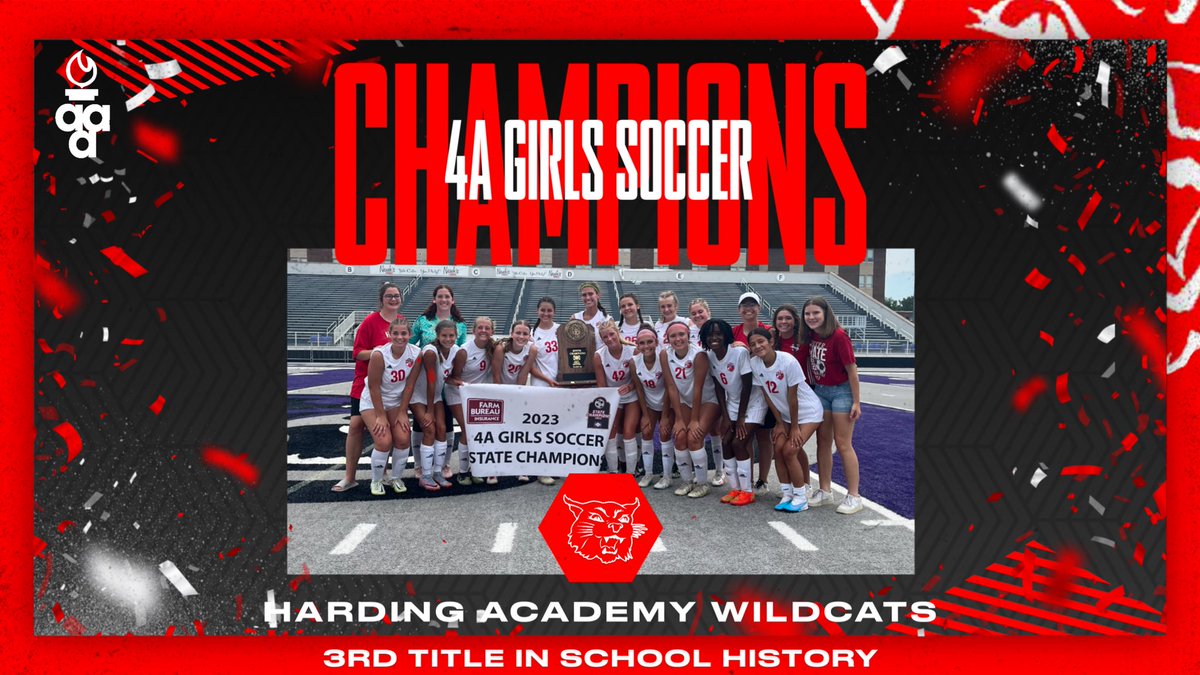 For the third straight season, <a href="/hardingwildcats/">Harding Academy</a> take home the 4A girls soccer title as they beat Robinson 2-0!