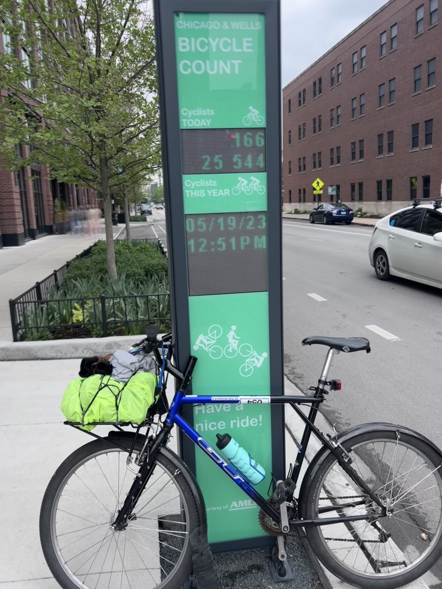 Bike to work day! Like pretty much everyday! #bikechi #wellsbikecounter #BikeToWorkDay #chicago