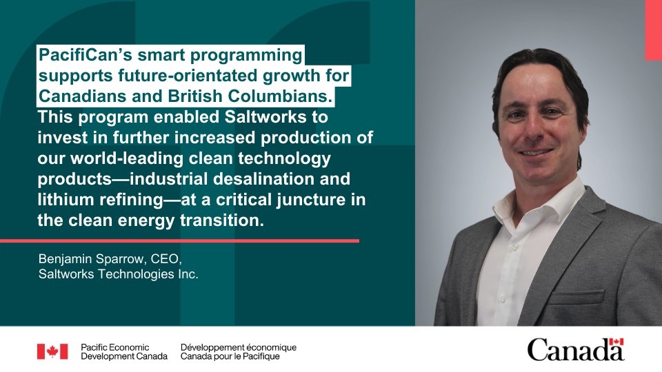 Protecting freshwater resources and transitioning to a #CleanEnergy economy are global challenges 🌎

Luckily, #BC’s <a href="/SaltworksTech/">Saltworks Technologies: Industrial Water + Lithium</a> understands the assignment 💯

To mark #CIW23, dive in &amp; explore their innovative wastewater treatment and lithium processing solutions 💧⬇️ 1/5