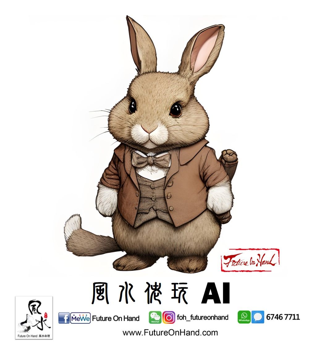 FutureOnHand's tweet photo. [ ＡＩ 畫公仔 ] 今次畫兔仔

#兔仔 #HappyBunnyAdventurer #PlaygroundAI #風水佬玩AI #風水命理 #風水布局 #算命 #算流年 #流年批命 #擇日 #擇時辰 #名字擇吉 #改名 #玄學課程 #風水課程 #擇日課程 #電話號碼擇吉 #揀號碼 #揀冧巴 #奇門 #FOH #FutureOnHand https://t.co/xiqeF9qoR0