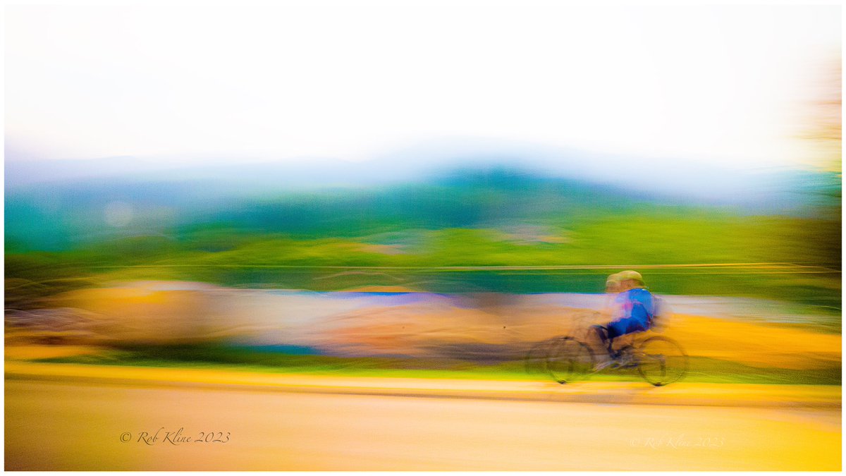 Flying by.  #icm #intentionalcameramovement #abstractart #icmabstractphotography #impressionism #intentionalblur #icmphotography #icmphotomag #abstract #abstractphotography #abstractphotoart #singletake #bicyclist #bicycle #nelsonbc