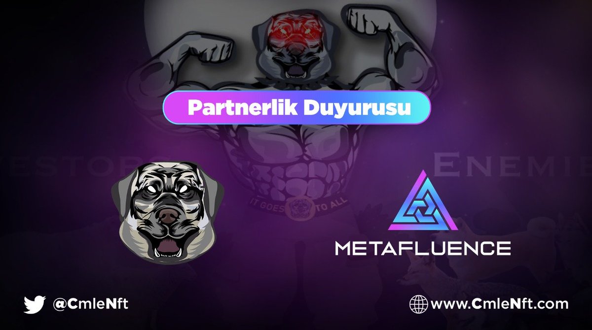 📢 CMLE NFT ve METAFLUENCE Partnerlik Duyurusu 🥳

🤝Kurmuş olduğumuz Stratejik Partnerlik ile  @metafluence ve @CmleNft platformlarını ve ürünlerini hızla geliştireceğimizi sizlere duyurmuktan memnuniyet duyuyoruz 🤗