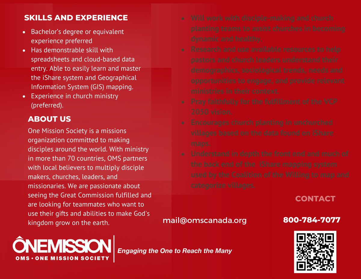 1MissionCanada's tweet photo. There's never been a better time. 
We are looking for workers to fill three Church Development positions. Please share this need with your people.

https://t.co/pHqG1PfrXh

https://t.co/0vrhUnaNwu

https://t.co/IQ4CRlxXe4 https://t.co/pZiYJdXfqZ