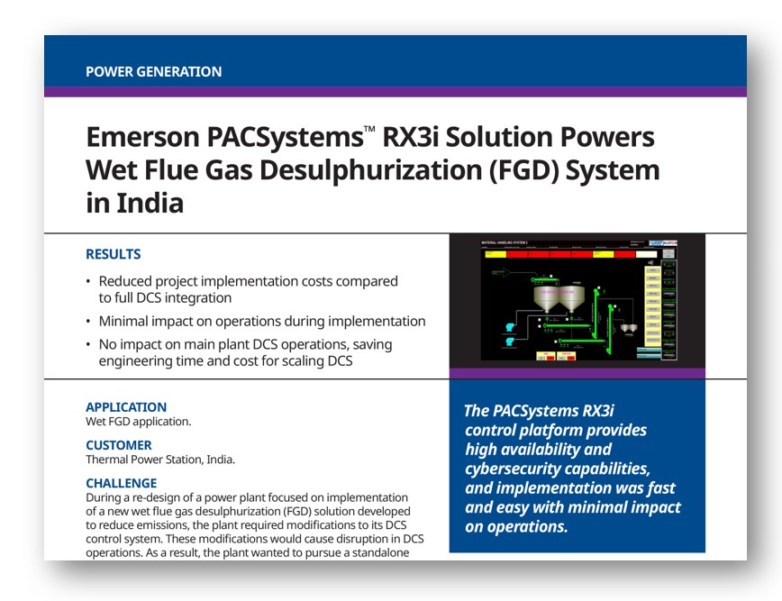 EMR_PACSystems's tweet photo. Would your company benefit from easy, cost-effective integration between DCS and PLC-based edge control? Here’s how one company solved the problem > https://t.co/OVPrWlDmTo

#PACSystems #PowerPlant #FGD #IIoT #IndustrialControl #PLCs #DistributedControl #EdgeComputing https://t.co/fcUeyhrYxW