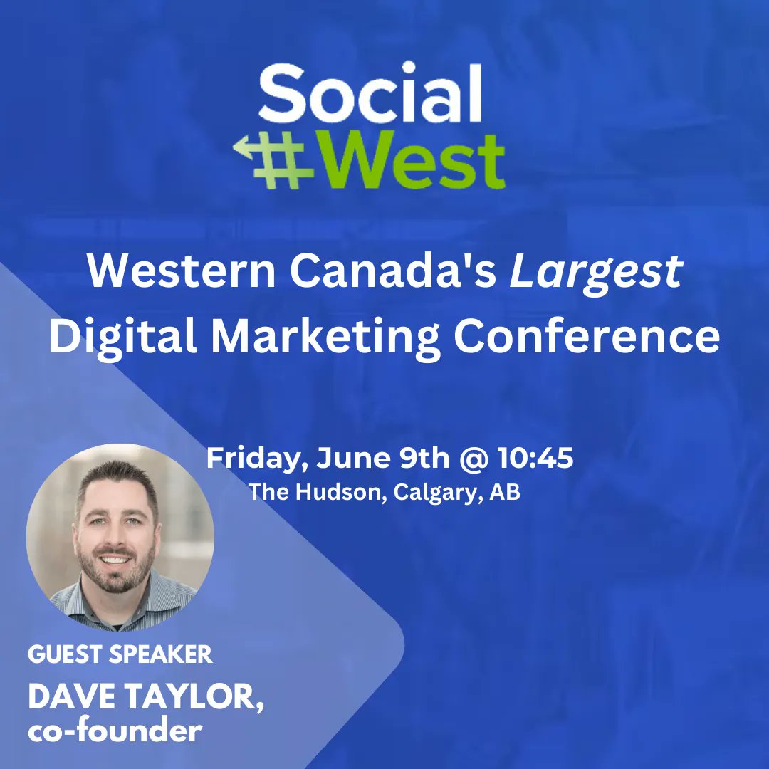 Our Co-Founder Dave is a guest speaker this year at @socialwest 

Tickets are over 95% sold out so be sure to act fast not to miss this one-of-a-kind event!

#socialwest2023 #digitalmarketingyyc #infrontmarketing #marketingyyc