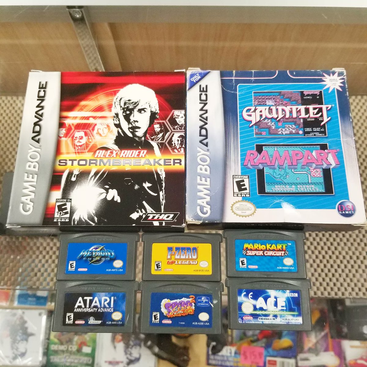 Game_Realms's tweet photo. We got #Nintendo #Gameboy #Gameboydvance #videogames in stock at Game Realms in Burbank California!
We ship in USA
#GBA #Metroid #MetroidFusion #FZero #CaptainFalcon #Mariokart #SuperMarioBros #Atari #SpyroTheDragon #AlexRider #Gauntlet #Retrogaming #Gaming https://t.co/R2DIaQc6ao