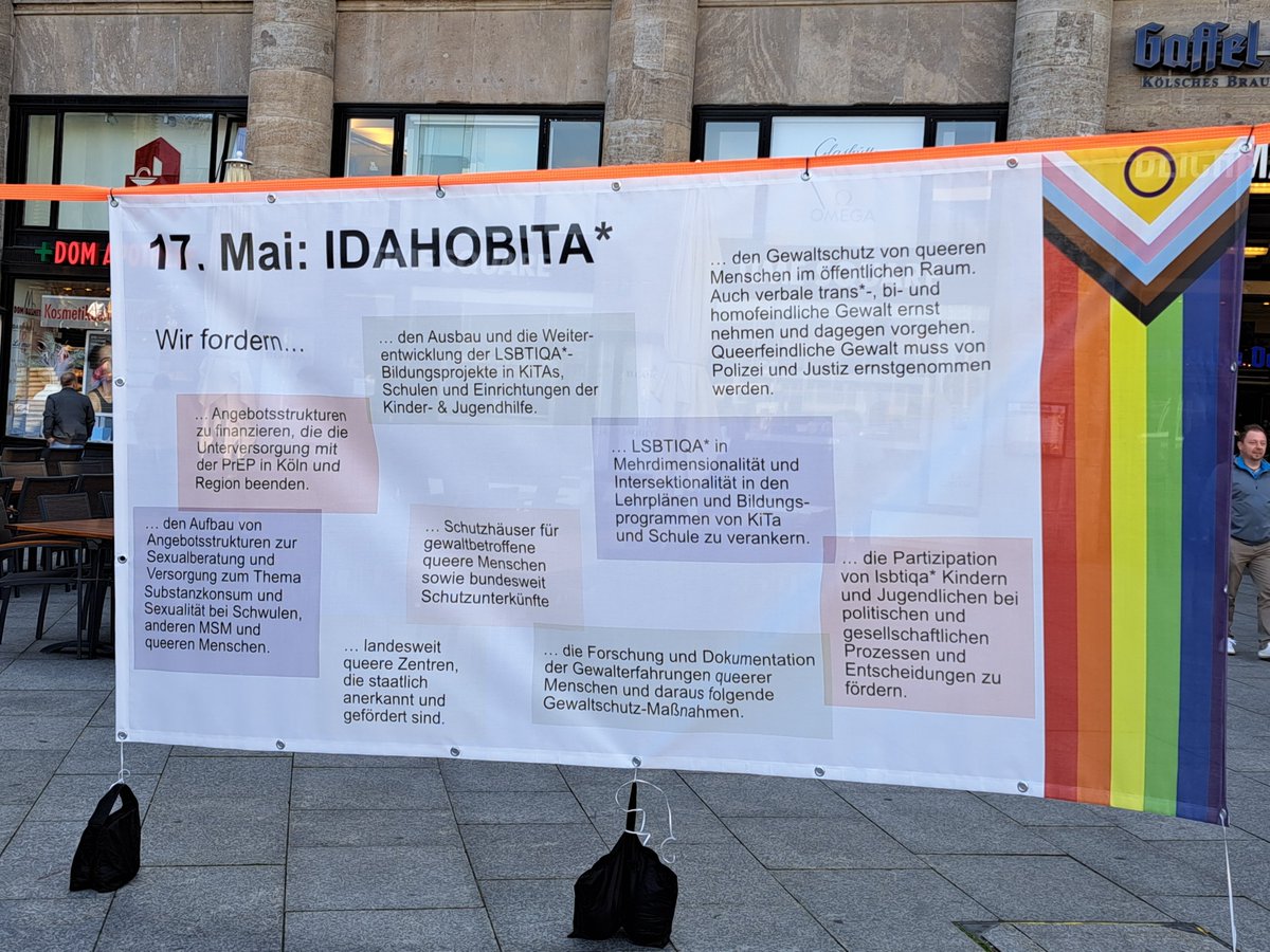 LSVD_NRW's tweet photo. Nachträgliche Impressionen vom #IDAHOBIT --> #IDAHOBITA2023 aus #Köln --> #bunt #nichtleise #amNervDerZeit #schön https://t.co/kO6oZx3937