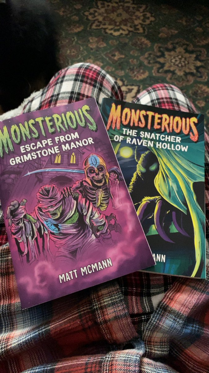 Davidson97Kelly's tweet photo. @matt_mcmann ASNHDKEOHJEB!!! My brain cannot comprehend that I am holding your two books in my hands right now!! This is insane. I cannot wait to start reading - excited doesn’t begin to cover it 😍😁 #monsterious https://t.co/7QeUouX3i8