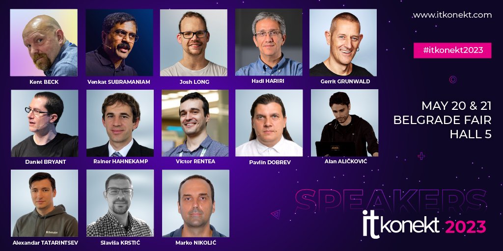ITkonekt je opet uživo! 

Vidimo se sutra i prekosutra na Beogradskom sajmu na ITkonekt konferenciji 🙂

Očekuje nas izuzetan line-up predavača ove godine
itkonekt.com/it-conference-…