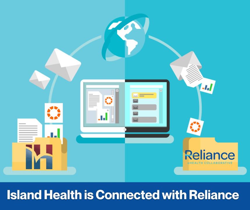 efmaddox's tweet photo. RelianceHIE: Did you know that Island Health is connected with Reliance and are actively sending important health information, including ADTs, CCDs, Transcribed Reports, Lab Results and Radiology Reports? Check out our complete list of contributors today… https://t.co/b3DqrbIVAs