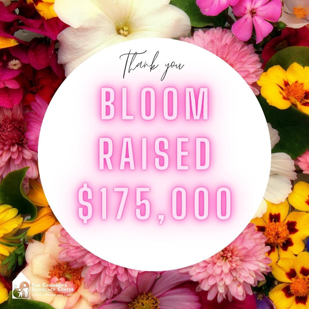 Thank you for joining us at Bloom 2023!
CAC is thrilled to share with our supporters we have raised an amazing $175,000! Our mental health services for children who have experienced abuse can be offered at no cost to families - we couldn't have done this without YOU! . #Bloom2023