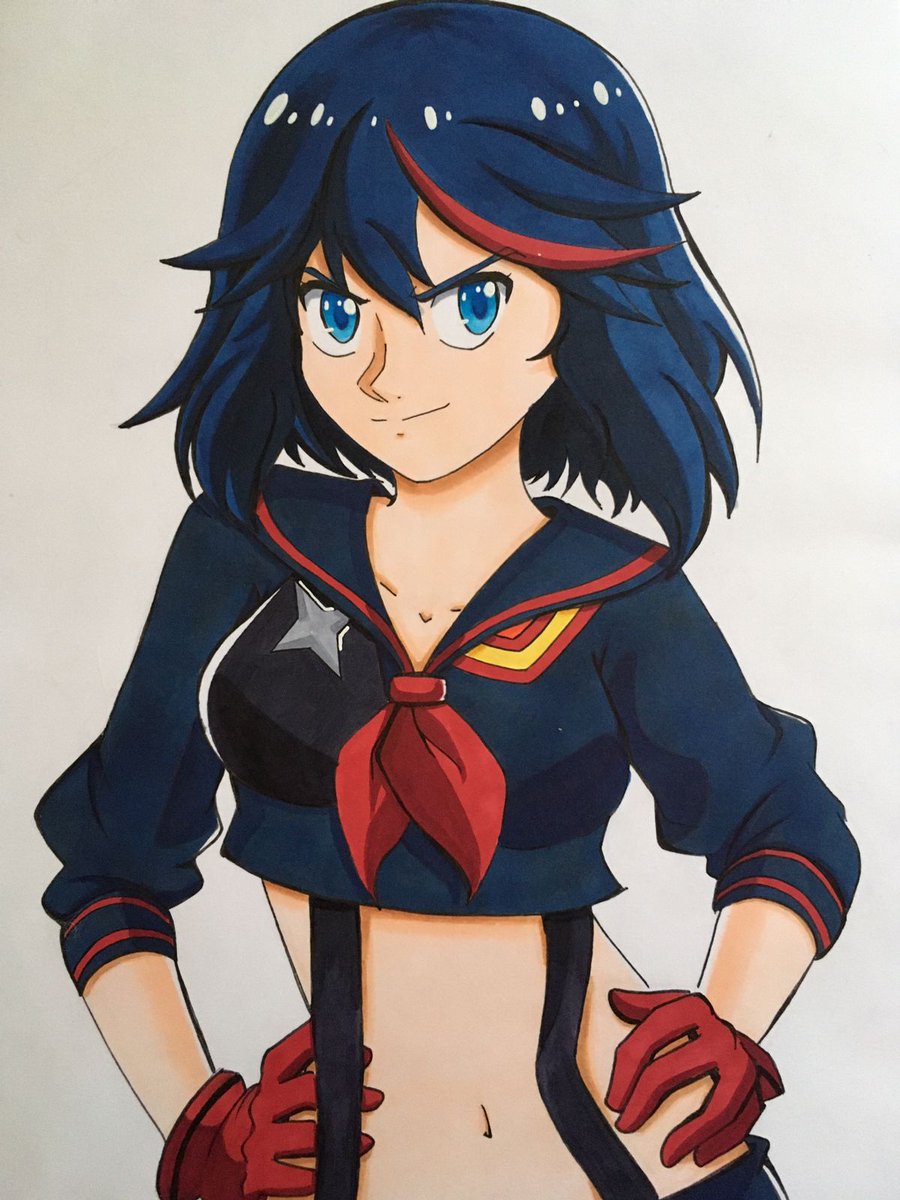 Quick practice with copics
.
.
.
.
.
#killlakill #anime #show #tvshow #girl #cool #bluehair #blueeyes #copics #traditionalart #markers #illustration