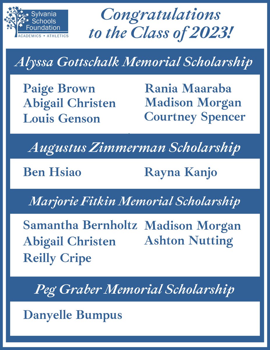 Congratulations to our scholarship recipients and the entire Class of 2023! At today's Senior Assemblies, we awarded fourteen scholarships totaling $17,000. We're proud to support these students as they continue their education. #SupportingStudents #ClassOf2023