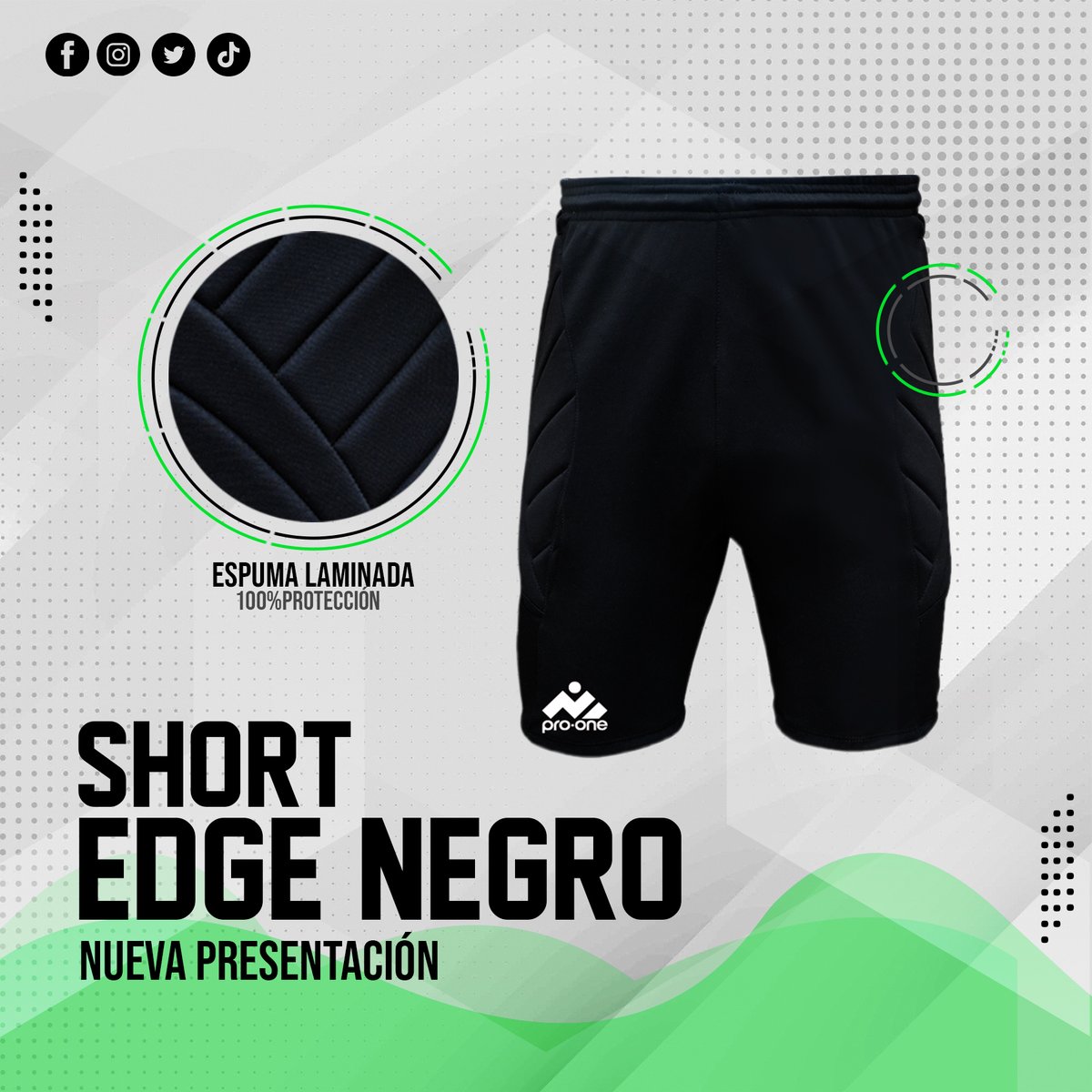 ArquerosPeru's tweet photo. NUEVA PRESENTACIÓN.🔥 Short de Arquero Pro-One EDGE. Se caracteriza por ser un Short con protección de Espuma Laminada. 100% Protección🔒 #arquerosperu  #Short  #proteccion #shortdearquero #deporte #lima #entrenamiento #futbol #partido #futbolperú #modadeportiva #portero https://t.co/hTnsVVOlT3