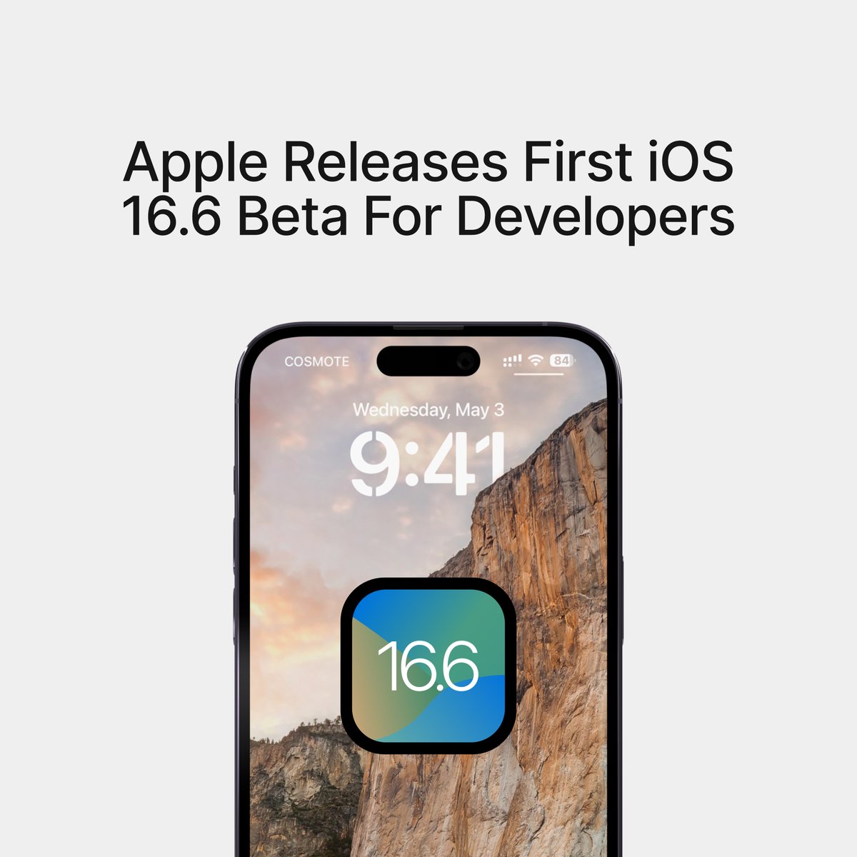 9techeleven's tweet image. First iOS 16.6 Beta has been released for developers alongside:

 - iPadOS 16.6
 - macOS 13.5
 - tvOS 16.6
 - watchOS 9.6

Read more:
9techeleven.com/blog/2023/5/19…