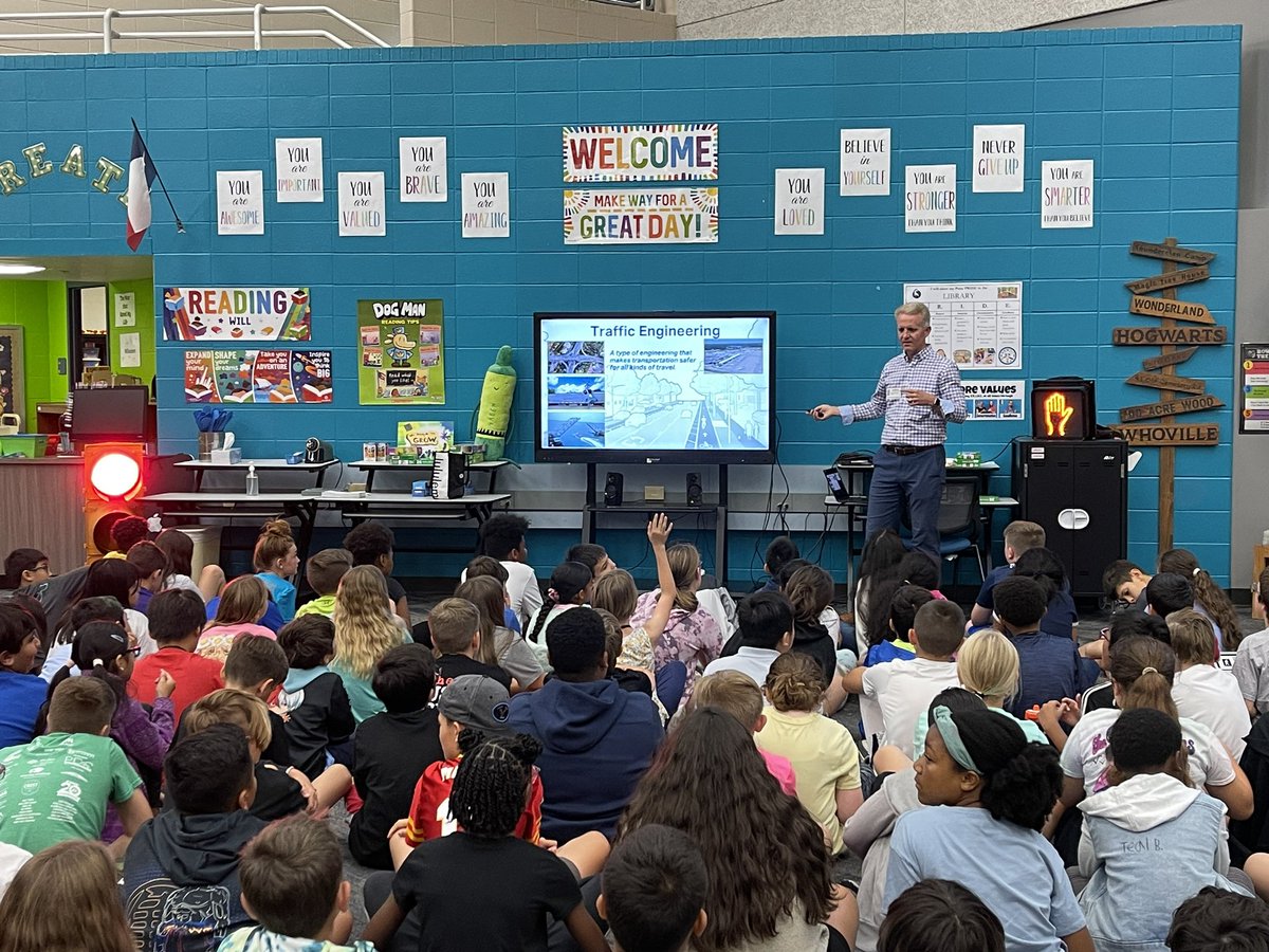 Had a blast talking engineering and ped/bike safety with the <a href="/HasslerKISD/">Hassler Elementary</a> Ponies today! So many great questions and thoughts by all. Students are summer ready! <a href="/KleinISD/">Klein ISD</a>