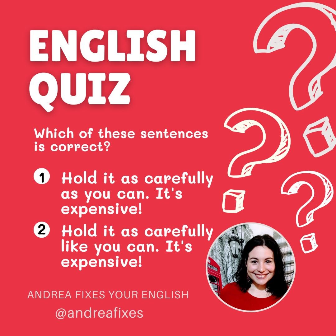 New quiz!🎉

🥳

✅Contact me for private lessons!

Follow me on YouTube:
youtube.com/@andreafixes

🥳👍🏻🇬🇧

#LearnEnglish #IELTS #TOEFL #phrasalverbs #EnglishTeacher #TOEIC #ESL #EnglishPractice #english #AndreaFixes #vocabulary #grammar #ieltswriting