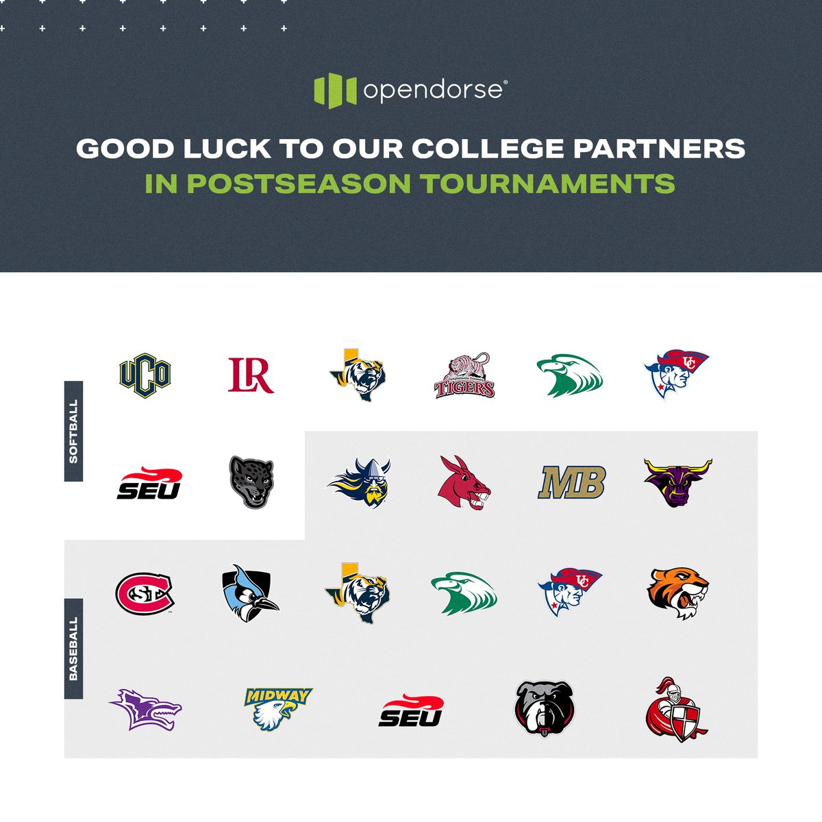 Congrats to all of our D2, D3, and NAIA partners in postseason play for softball and baseball!