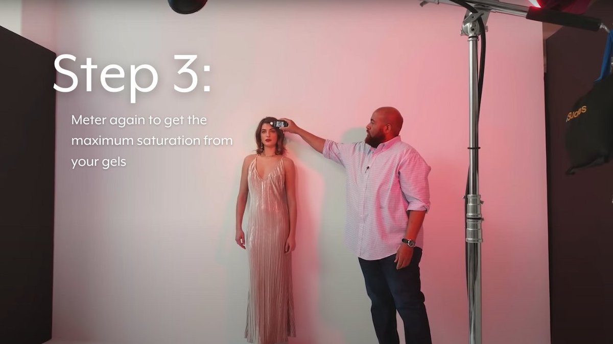 Looking to work with gels and maximize their saturation in your photos? Check out our Classroom blog post with @absesay_photo ! In the video we break down how to leverage a light meter in a studio with two gels and a spotlight. #HowTo #LearnPhotography