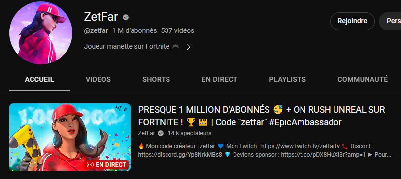 ZetFarYT's tweet image. 1.000.000 d&apos;abonnés 🥳
C&apos;est incroyable merci à vous d&apos;être là au quotidien 🙌
On est presque monté à 20.000 viewers c&apos;est énorme 😳