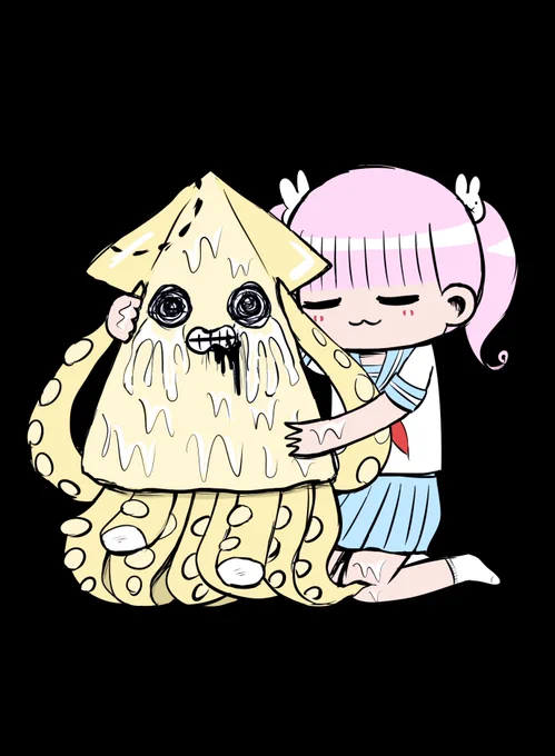 お母さんがイカになっちゃった