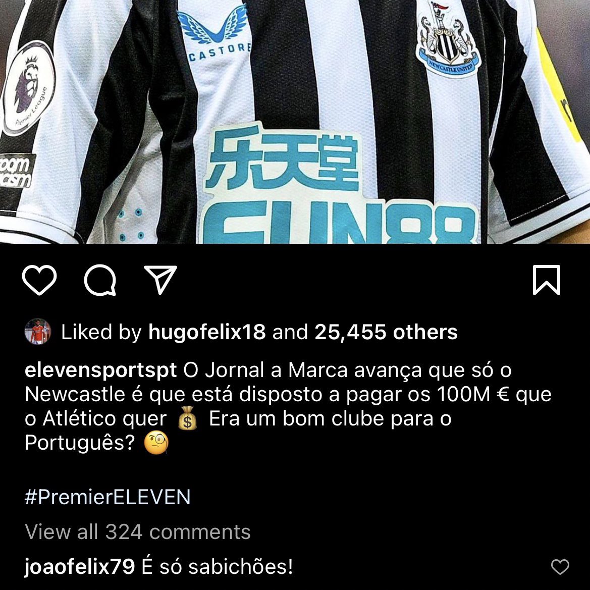 FabrizioRomano's tweet image. João Félix replying to “Newcastle only club willing to pay €100m” for him on Instagram ⚪️⤵️🇵🇹

“Just a bunch of know-it-alls!”.