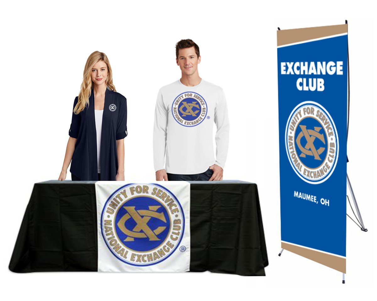 Get recognized at events with these updated branding items! Post your club event on social media using the hashtag: #ExchangeAwesome 💙📲

Long sleeve: bit.ly/3WgMSs9
Flags and Banners: bit.ly/3Wo1aHA