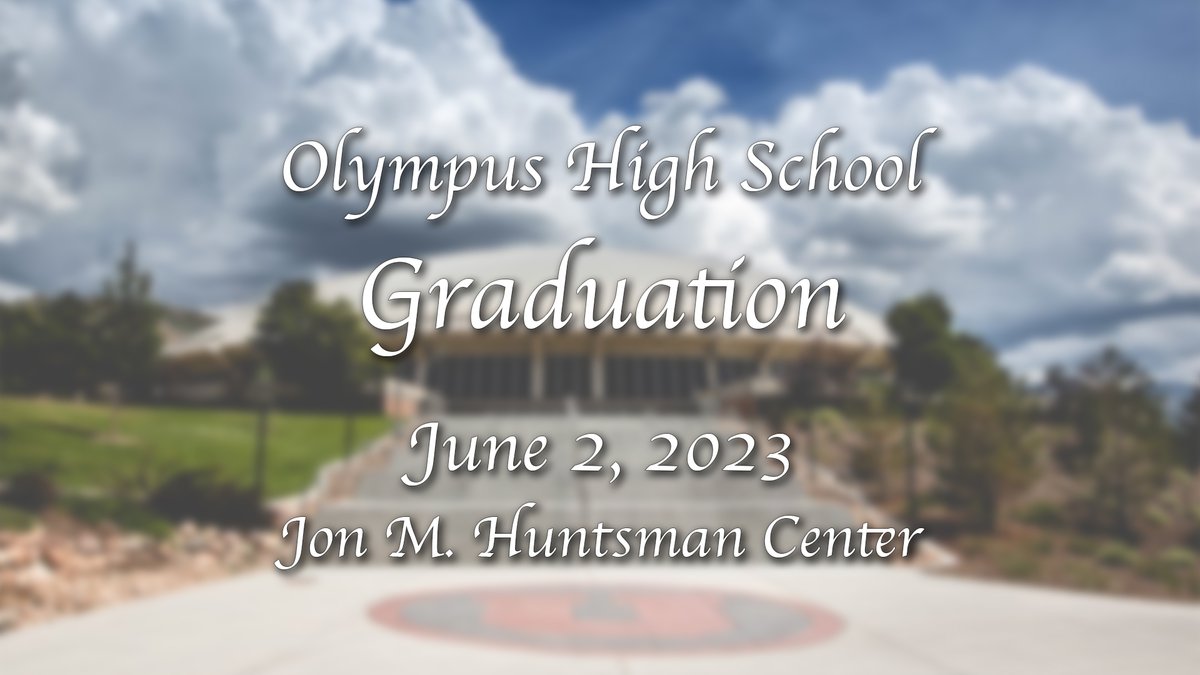 Watch the live stream of Graduation!
Olympus High School Graduation 2023
Commencement Ceremonies at Jon M. Huntsman Center
June 2, 2023 4:00 PM
youtube.com/watch?v=_ydCV_…