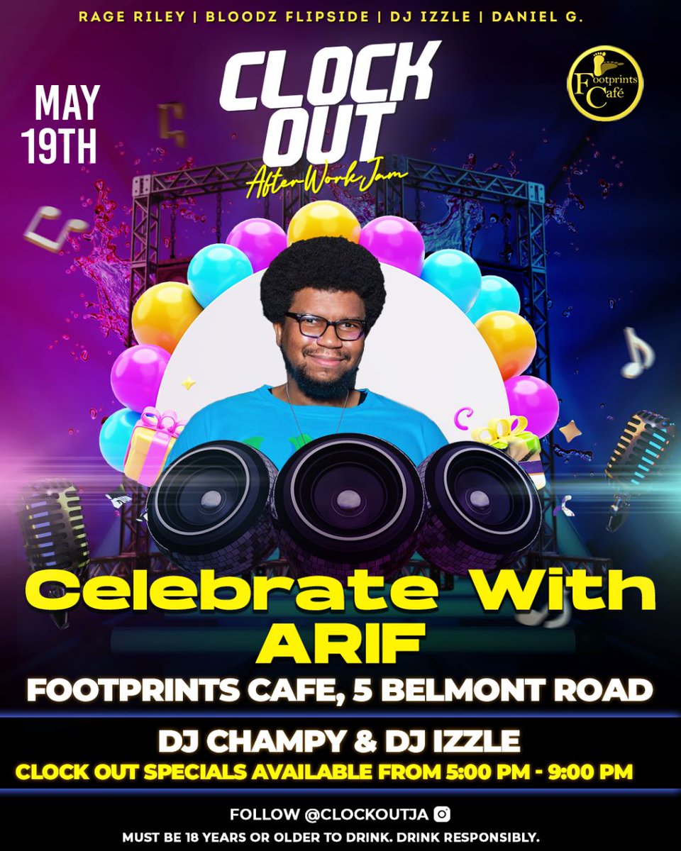flipside_ja's tweet photo. Come out to Footprints later to celebrate with 3 of our very own! Big up @tittyboyteddy @FLIPSIDE_BLOODZ @FiRa2dWeRl #MayMassive https://t.co/IlgH231dFv
