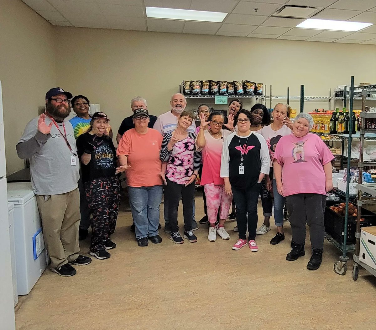 Staff members showed out today in pink, ready to #raceforthecure tomorrow with @susangkomen! 💗