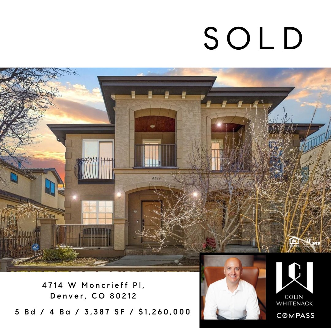 Sold: 4714 W Moncrieff Pl
Denver, CO 80212

#congrats #homesforsale #highlands #denver  #realestate #colinwhitenack #colinco #colorado