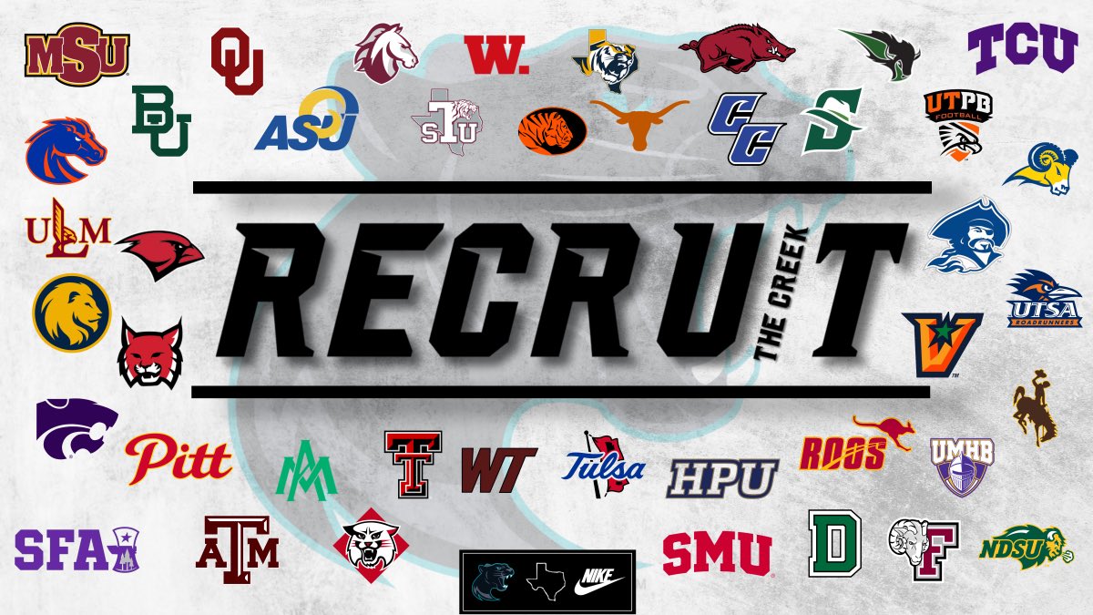 It’s been a great spring at The Creek!Thank you for for recruiting the Panthers!

#StraightLineRecruiting 
#RecruitTheCreek