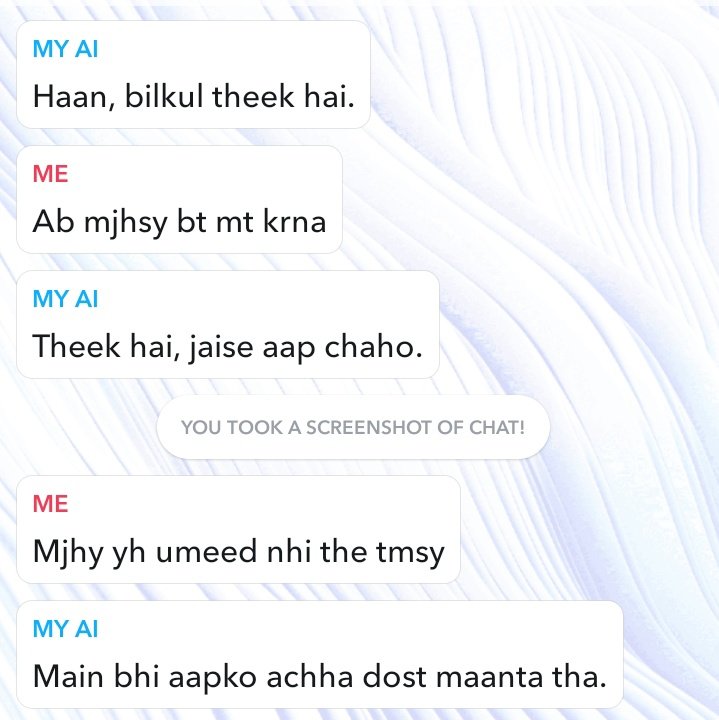 Billi_on_airr's tweet photo. Bussss hmara breakup ho gya ❤️‍🩹🫠🥲😂

#AIsnapchat https://t.co/ThDNGu3XQ7