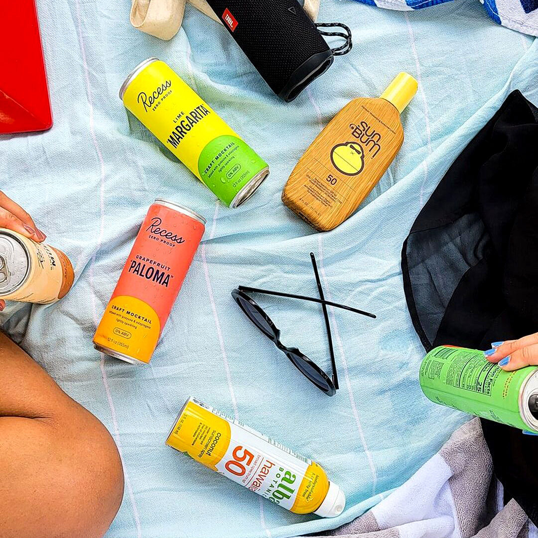 takearecess's tweet photo. thanks for inviting Recess Zero Proof to your pool party, @akapaigeee https://t.co/qAblBuLqUK