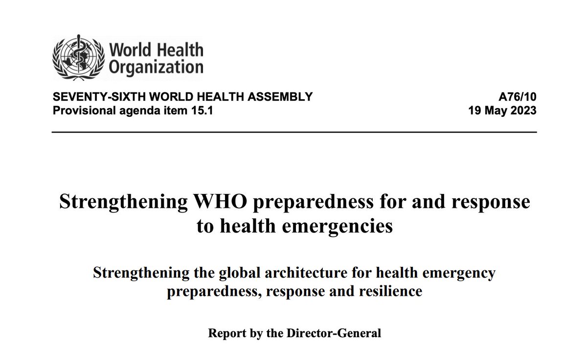 nschwalbe's tweet photo. The WHO paper on Strengthening the Global Architecture for Health Emergency, Response and Resistance (HEPR) has just been posted.

The main takeaway?  WHO is positioning itself as the leader of the global effort.

 Short summary and a few questions (🙋🏽‍♀️) in this 🧵. https://t.co/Yb8L66Jbeh