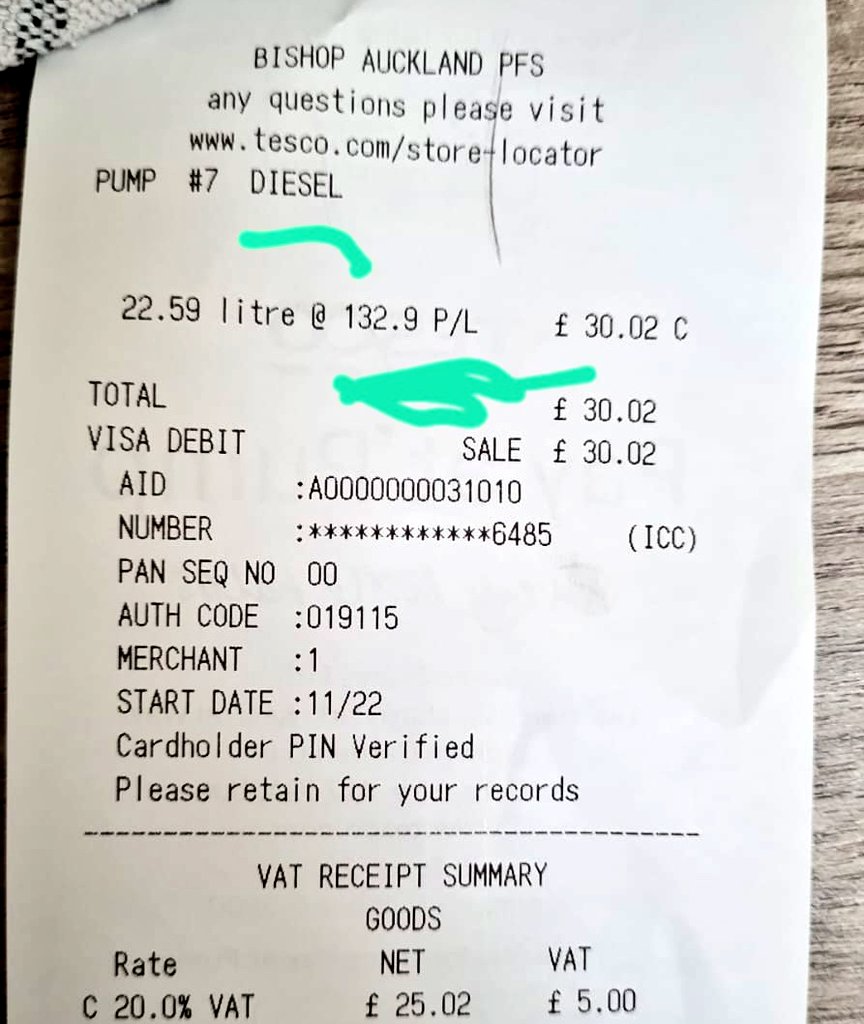Kay8807's tweet photo. @Tesco can you please explain why you can sell diesel and petrol at 132.9 in Bishop Auckland but everywhere else diesel and petrol is sometimes over the 138.9/148.9 #madness https://t.co/fSN1CSP6ZS