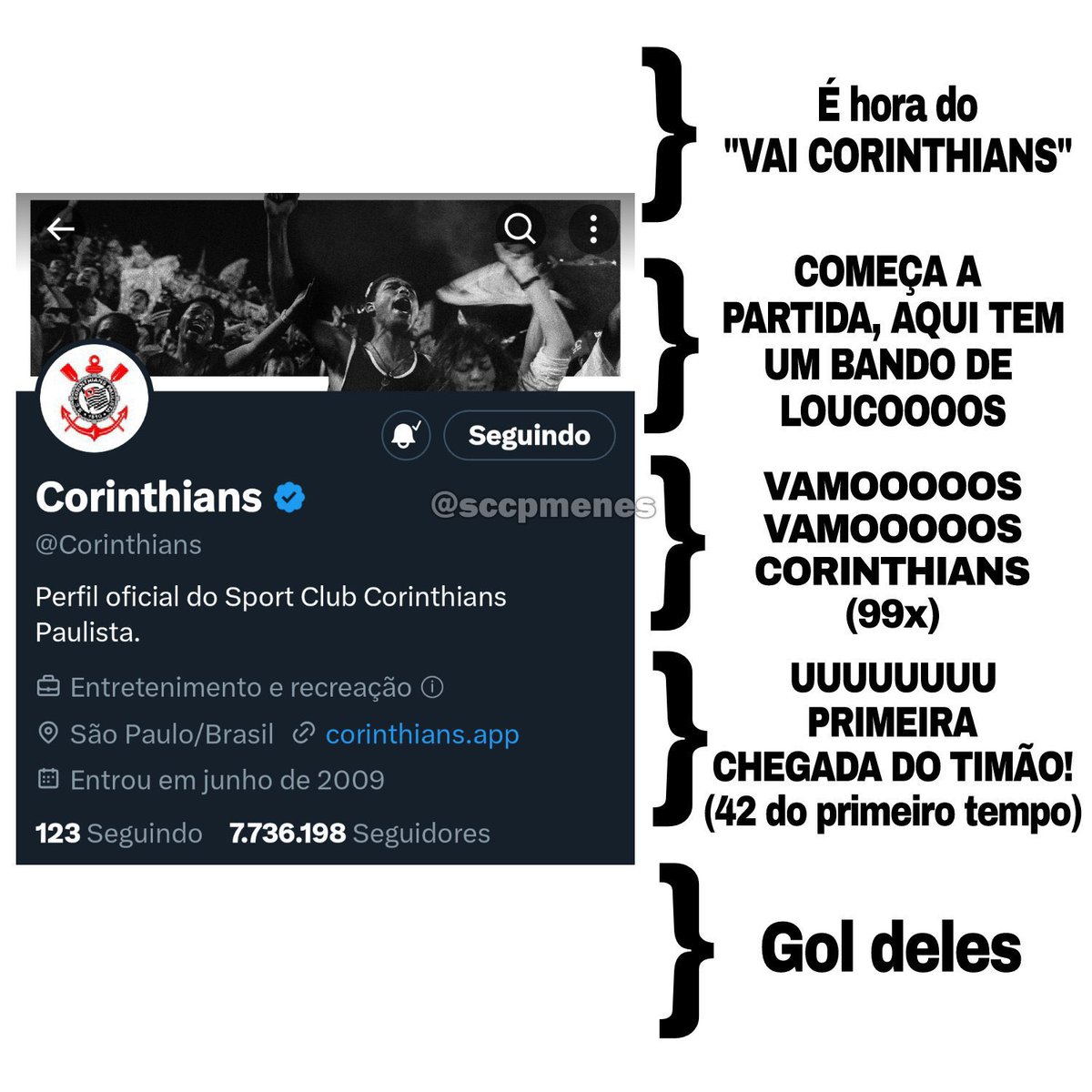 o Perfil Twitter do Corinthians se resume assim ultimamente.....