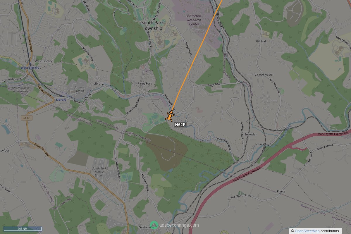 newsoverhead's tweet photo. WTAE-TV Pittsburgh aircraft #N62F (a B06) was seen near South Park Township, PA at approx 18:20 UTC squawking 461 https://t.co/lhsnsdwxo1 https://t.co/RHZkJnabp1