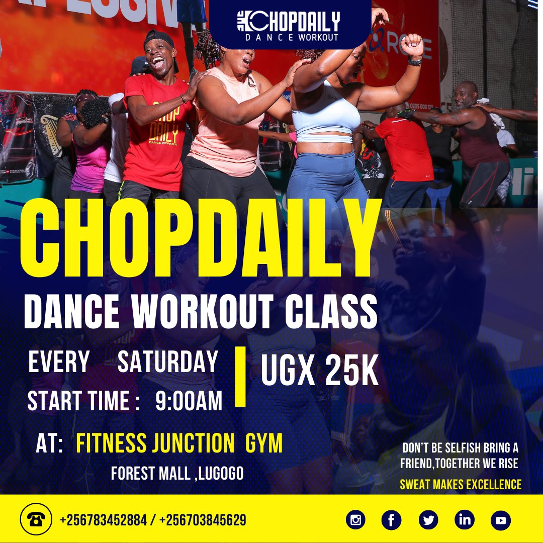 Dance workout plot 💃💃
Link up tomoro Saturday morning @fitnessjunctiongym lugogo forest mall 9am and have a blast on you day ,join the fun and workout with us #cddw #chopdailydanceworkout #dancefitness #danceworkout