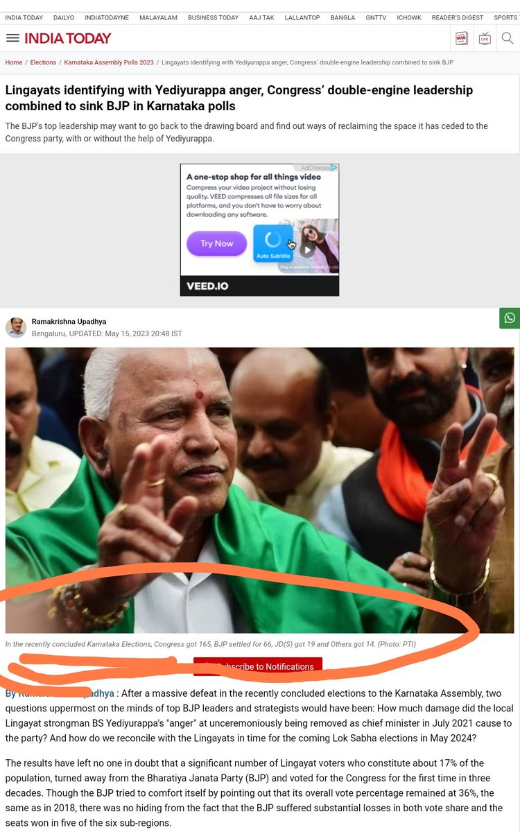 iChetanSingh's tweet photo. In the process of licking Congress's boots..@IndiaToday ...in excitement they made Congress's seat from 136 to 165. #Presstitutes #Shameless #Shame https://t.co/rwKmJ83MHZ