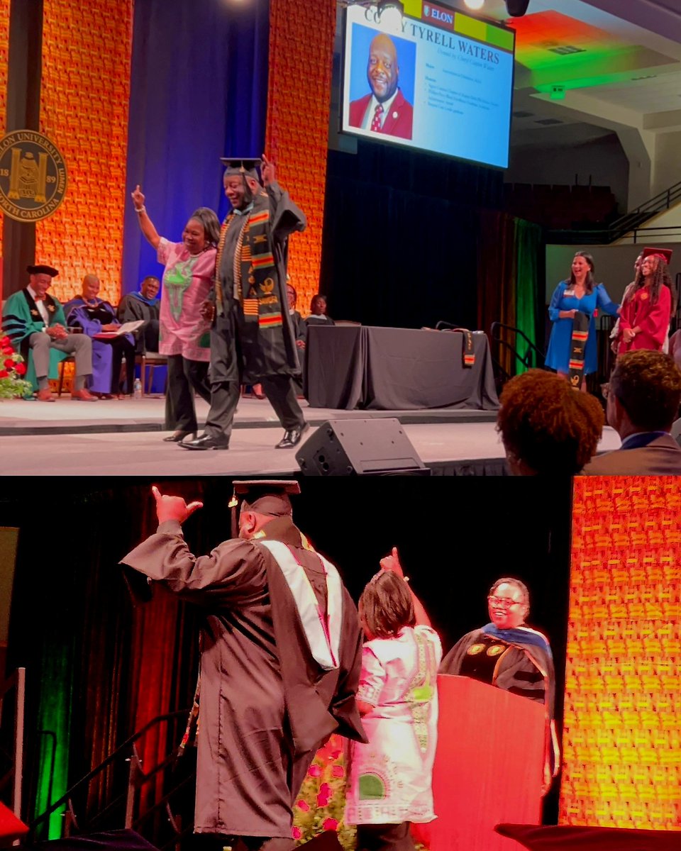 cwaters211's tweet image. 💐Today, I'm Showing LOVE💗To My👸🏽Wife, Cheryl Clayton Waters,💐For💪🏾Lifting Me Up👏🏽With Her Words At Yesterday's🪘Donning Of The Kente Ceremony🪘@elonuniversity. This Marked My Official Welcome As A New Member Into @ElonBlackAlumni Network 🪘#ElonEd 📚 #ElonGrad 🎓 #ElonMEd 🍎