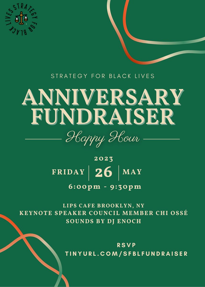 ItsAStrategy's tweet photo. Please join us for our third anniversary fundraiser, with a keynote address by BLM protest leader turned elected leader Council Member @ChiOsse, to ensure we have the resources to carry this fight forward — and to win. 🙏🏾

Tickets can be purchased at: https://t.co/ETYrS4vIcR https://t.co/tuqGE7ElrB