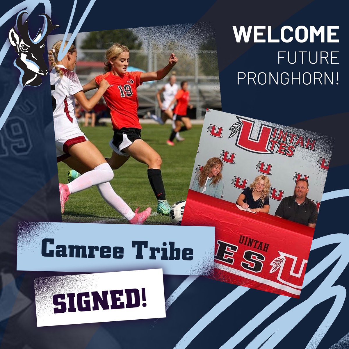 Excited to welcome our newest signing Camree Tribe from Vernal, Utah! Welcome to the Pronghorn Family! #gopronghorns #pronghornpride