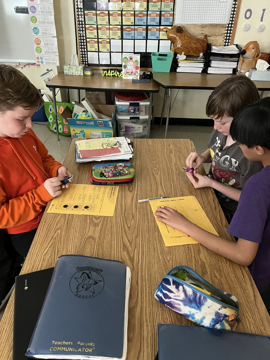 Link2counseling's tweet photo. This week our 5th grade @ChatsworthSch Champions discussed everything about Middle School and practiced opening combination locks. They thrive in a challenge!
#Transitiontime @BCPScounseling https://t.co/TyBCGrYFkp