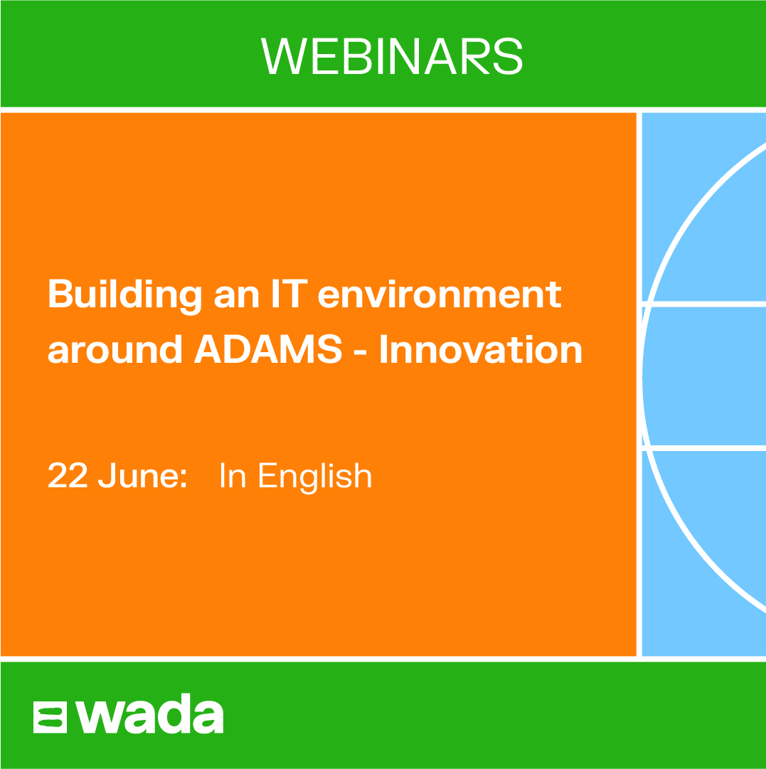 wada_ama's tweet photo. Our webinar schedule is out! Anti-doping legislation, IT innovation around ADAMS and managing whereabouts failures will be the focus of our webinars in June | Register here: https://t.co/yNvnFhlMYI https://t.co/EjhXUUrUIW