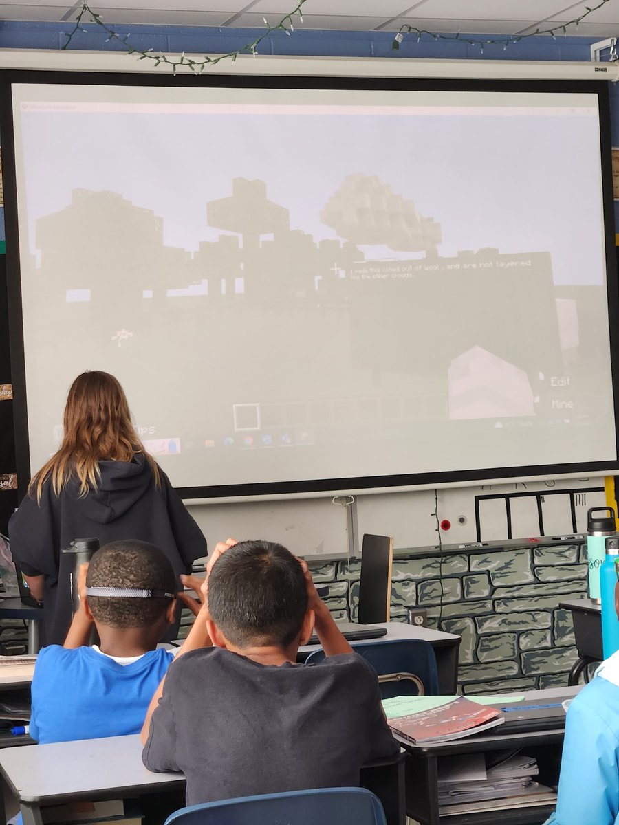 Students of Mrs. Gatens are reviewing cloud types with MinecraftEDU in gr 5. #engageycsd @chrissyrwagner @madams_va @robert_sherlock @MHarrisEdu