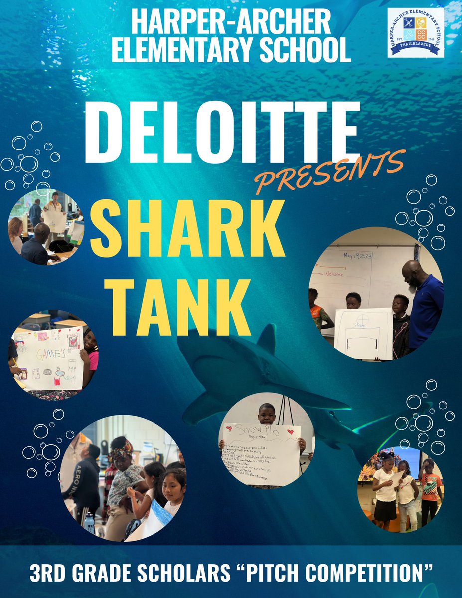 🚨@DeloitteUS presents “SHARK TANK” 🦈 @APSHAES with our 3rd grade scholars! 👏🏽KUDOS to @Olayinkaolo and community partners for leading this amazing work! @CrystalJanuary @DrArnoldAP_HAES @RL_Caldwell